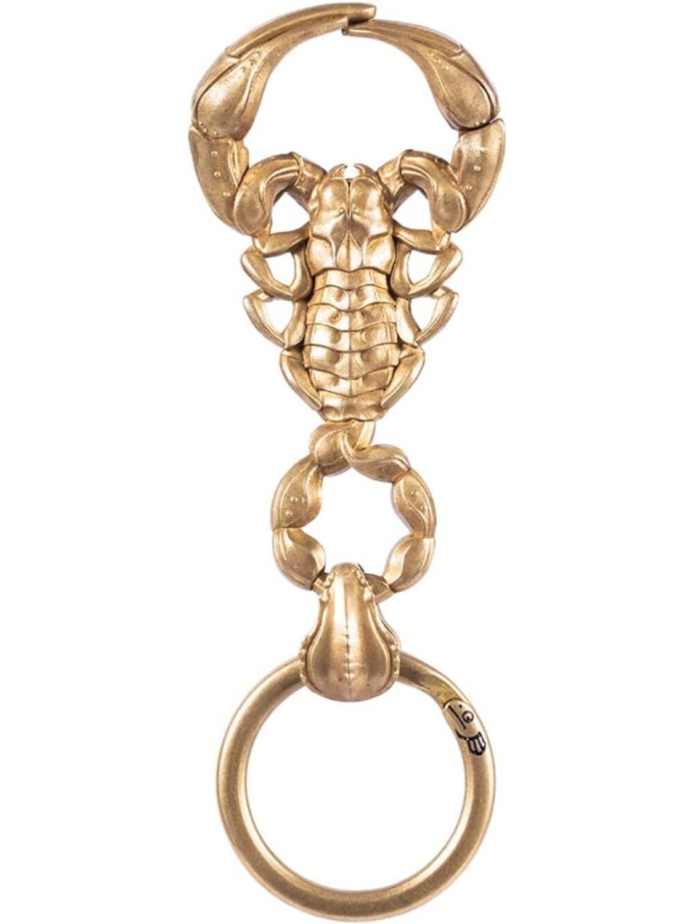 Scorpion Snap Brass Keychain with Quick Release & Key Ring - Perfect Scorpio